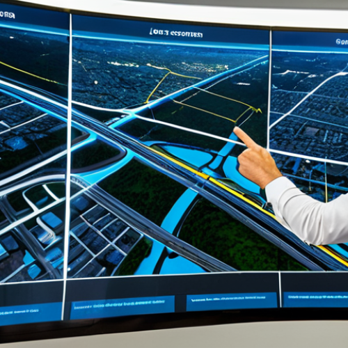 Home 18 A focused logistics professional, mid-shot, fully clothed in a modest business casual shirt and trousers, standing in a modern control room. Behind them, a large screen displays a complex digital map of a vibrant, bustling Brazilian city, overlaid with real-time traffic data and optimized delivery routes. The map subtly shows varied urban infrastructure, including areas with both well-paved roads and some with less developed pathways, reflecting the challenges of the "last mile". The professional is gesturing towards the screen, engaged in problem-solving. The scene emphasizes data analysis and technology adapting to local conditions. Professional photography, high resolution, soft lighting, professional dress, appropriate attire, safe for work, perfect anatomy, correct proportions, natural pose, well-formed hands, proper finger count, natural body proportions, appropriate content, family-friendly.