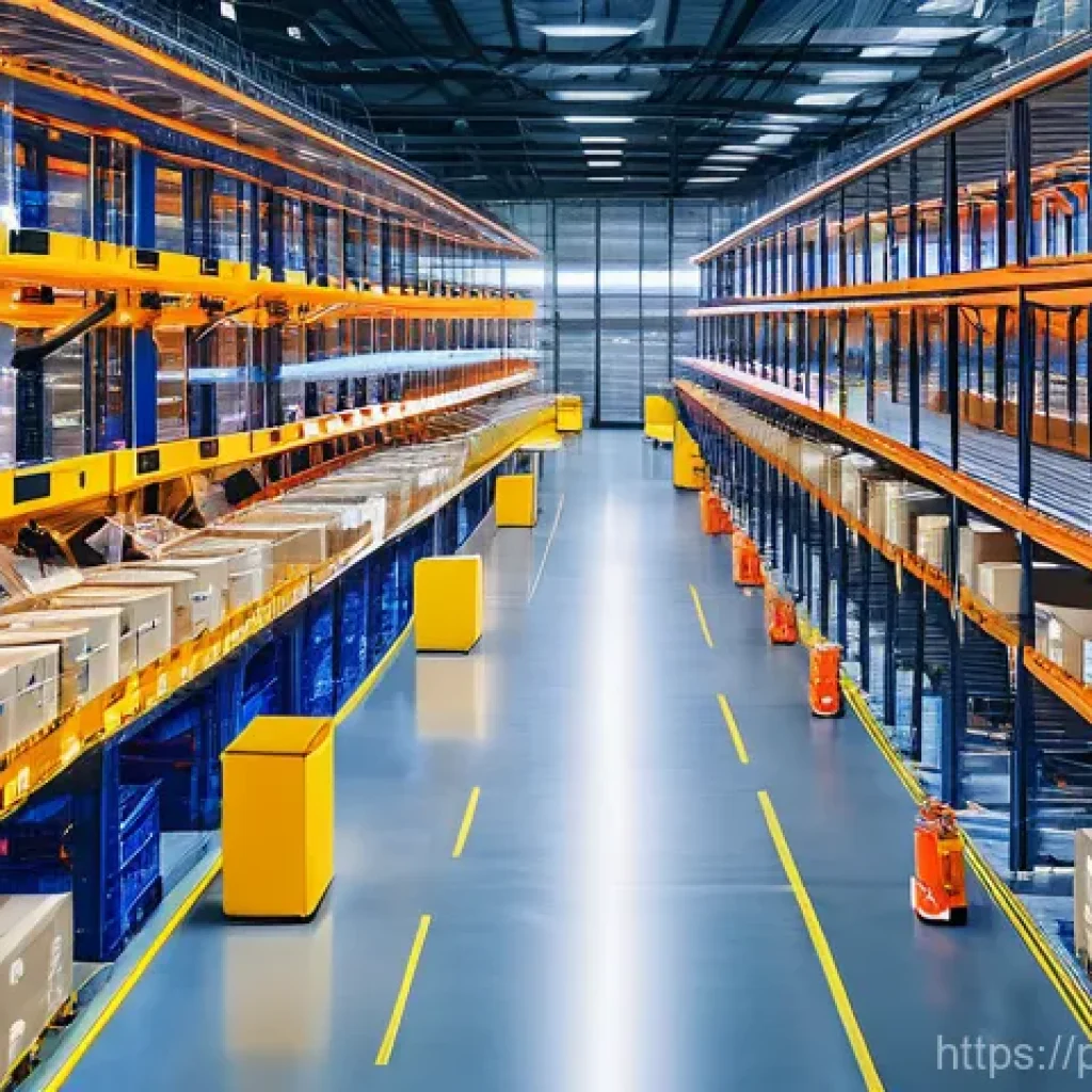 스마트물류 분야 취업 준비 - **Prompt 1: Automated Intelligent Warehouse in Portugal**
A futuristic, brightly lit, and meticu...